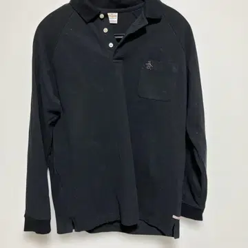 펭귄 먼싱웨어 폴로 스웨터 긴팔 폴로 셔츠 블랙 골프