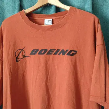 Boeing 보잉사 항공기 기업 로고 오렌지 T셔츠 2XL