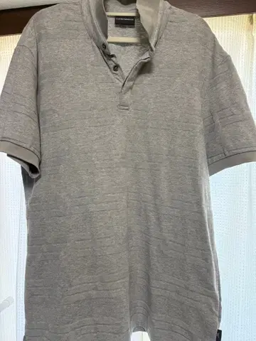 EMPORIO ARMANI 그레이 피케 셔츠 XXL