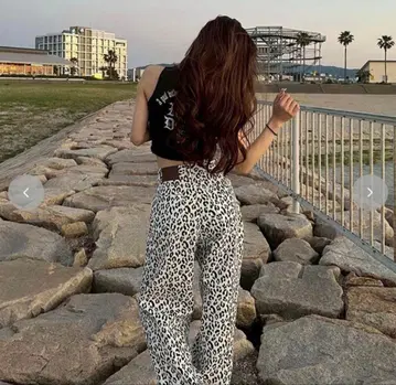 아베일 SUREVE x SHOKO 레오파드 무늬 레오파드 데님 61