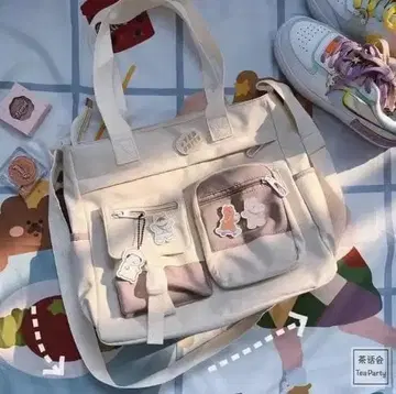 메신저 백 핸드백 숄더백 방수 베이지