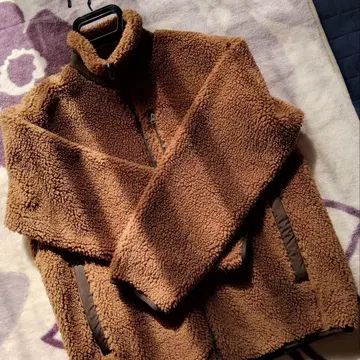 브라운 플리스 자켓 집업