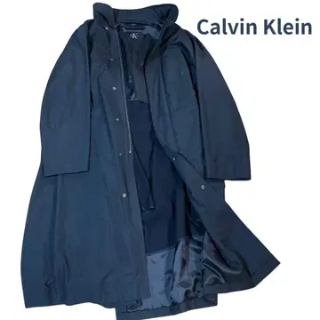 [ 새상품급 ] 캘빈 클라인 블랙 롱 코트 탈부착 이너 포함