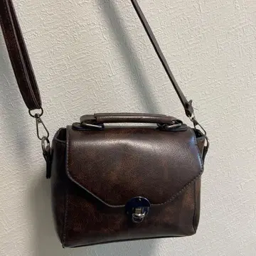 구제 의류 멋진 숄더백 브라운 갈색