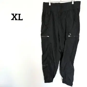 [ XL ] 카고 팬츠 블랙 심플 캐주얼 포켓 부착