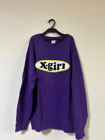 X-girl 퍼플 로고 트레이닝복