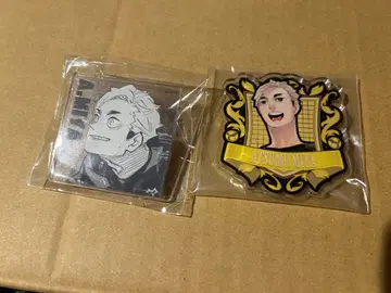 미야 아츠무 아크릴 배지 2개 세트
