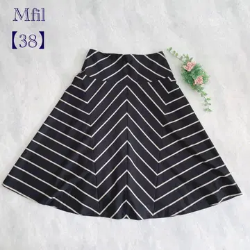 [엠필/Mfil] 플레어 스커트 깔끔한 모노톤 컬러 롱 레그 M