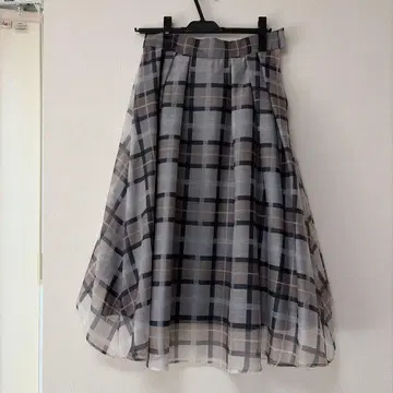 31 Sens de mode 체크 무늬 플레어 스커트