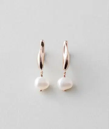 [ 새상품급 ] ate 펄 귀찌 핑크 골드