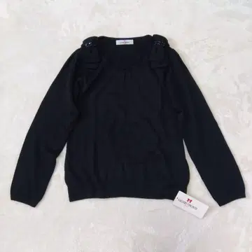 갤러리 비스콘티 니트 블랙 리본 포함 긴팔 니트 스웨터