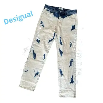 Desigual 데님 팬츠 블리치 블루 M 사이즈
