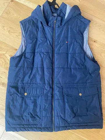 타미힐피거 네이비 퀼팅 베스트