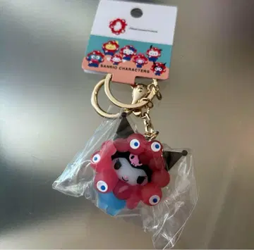 산리오 클리어 컬러 키링 쿠로미