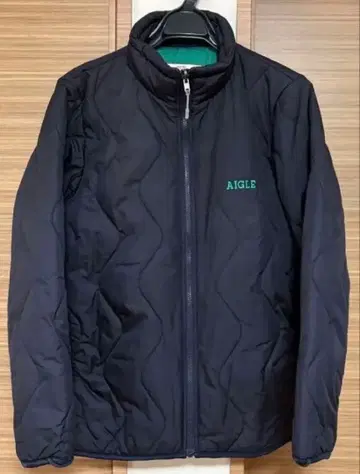 AIGLE 블랙 퀼팅 자켓 S