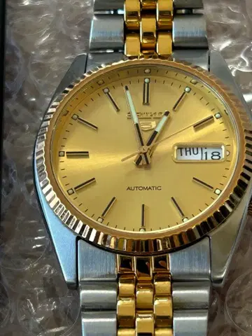 세이코5 오토매틱 남성용 콤비 모델