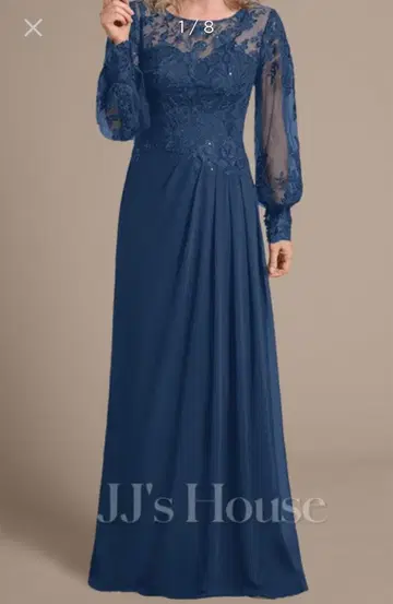 JJ'S House 시스 드레스 스쿱 일루전 맥시 길이