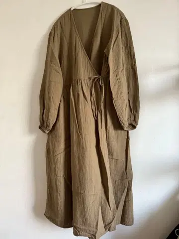 무인양품 포근하게 조인 거즈 롱 가디건