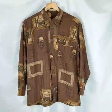 Moare 긴팔 셔츠 M 브라운 VINTAGE B3858