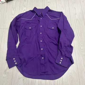 웨스턴 셔츠 보라색 70s