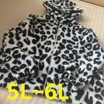 레오파드 레오파드 무늬 복슬복슬 보아 아우터 빅 사이즈 아베일 시마무라