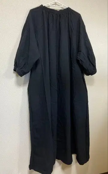 08맵 7부 소매 롱 원피스