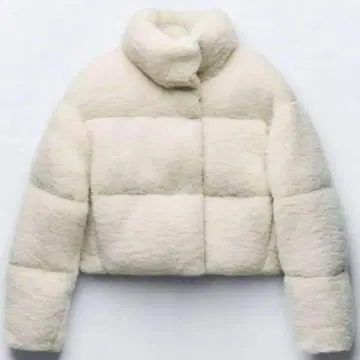 [미사용] Zara | 페이크 보아 퍼프 아노락(M)
