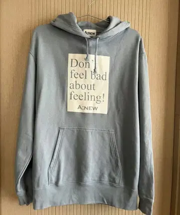 택없는 새상품 A:new 아뉴 야마다야 라이트 블루 후드 부착 후드티