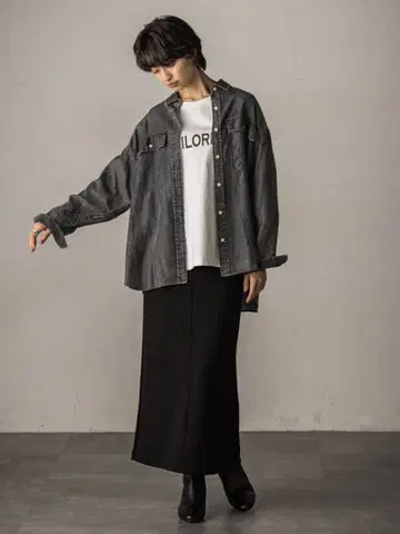 [택 포함 새상품] MAYSON GREY 바이오 실크 데님 오버 셔츠