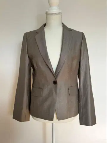 새상품급 아쿠아 스큐텀 헨리본 실크울 자켓