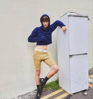 NKNIT 후드티 네이비