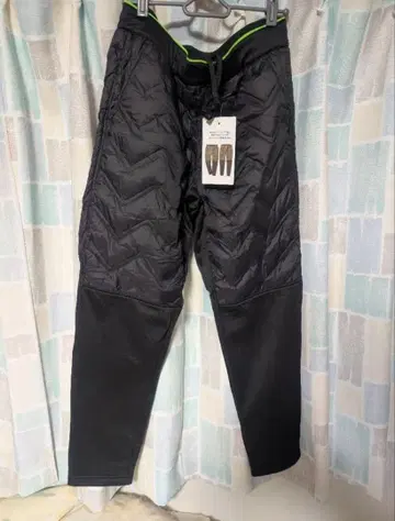 [ 새상품 ] 워크맨 믹스 다운 크로스 쉴드 팬츠 블랙 x 네이비 L