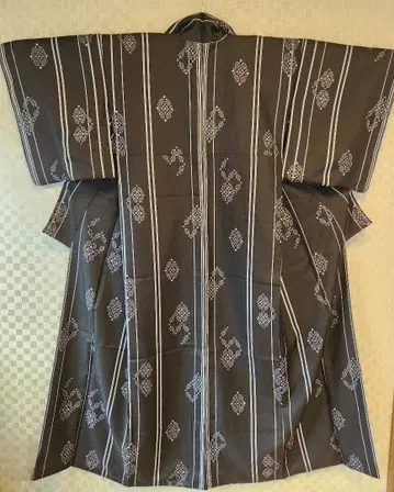 워셔블 기모노 다마스크 무늬 이중 기모노 L 사이즈