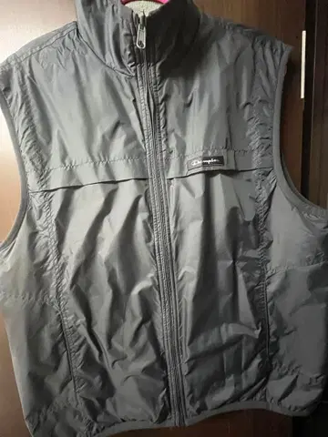 Champion 리버서블 플리스 베스트 블랙 그레이