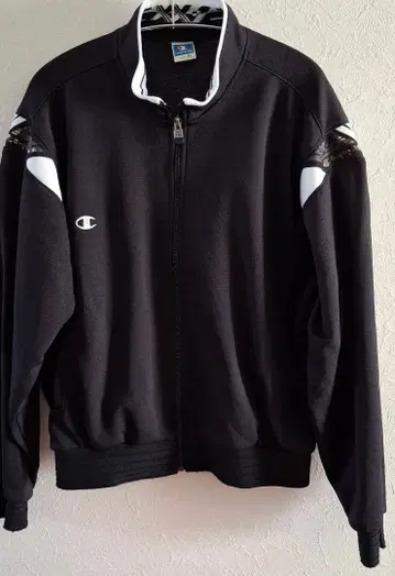 [ Champion ] 빈티지 블랙 트랙 자켓