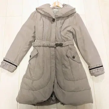 axes femme 다운 코트 아우터 장미 레이스 걸리시 레트로