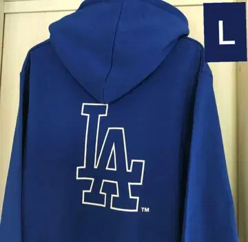 다저스 후드티 속기모 블루 자수 로고 MLB L 사이즈 남성용