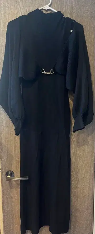 REDYAZEL 레이디 아젤 슬리브리스 원피스 가디건 블랙