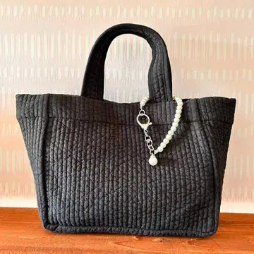 한국 전통 기법 누비백 블랙 토트