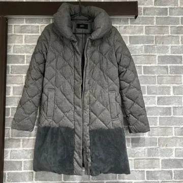 VICKY 그레이 퀼팅 다운 자켓