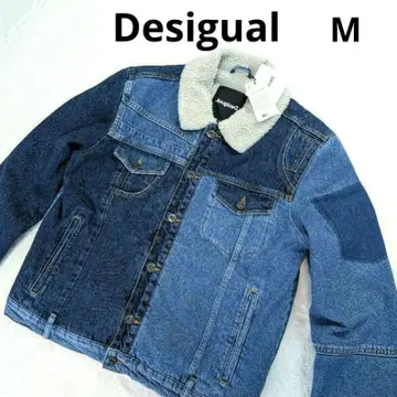 택 포함 미사용품 Desigual 보아 데님 자켓 데시그알