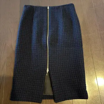 ESTNATION 더블 지퍼 타이트 스커트