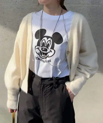 새상품 SHENERY 미키 마우스 클럽 롱 슬리브 티