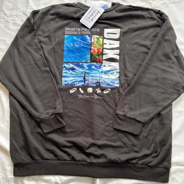 3L-4L DAKA 1 로고 맨투맨 다크 그레이