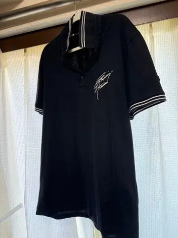 EMPORIO ARMANI 블랙 피케 셔츠 XL