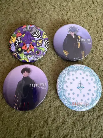 RADIO EVA 에반게리온 핀 배지 4개 세트