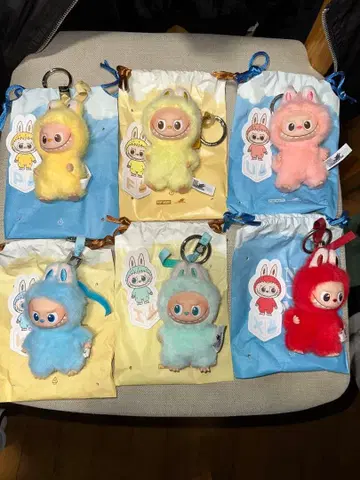 봉제 인형 캐릭터 6체 세트