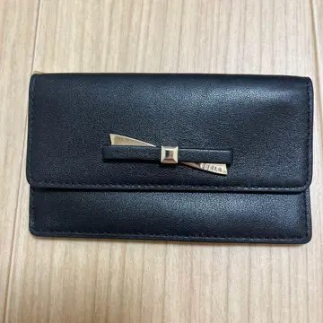 FURLA 블랙 가죽 프래그먼트 케이스