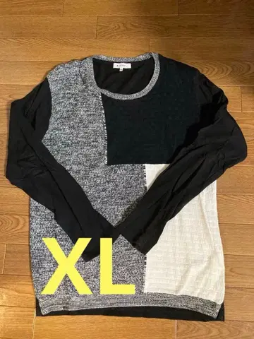 THE SHOP TK 남성용 긴팔 티셔츠 니트 믹스 XL