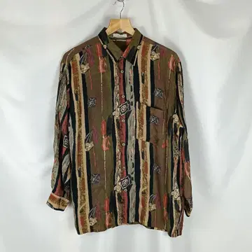 Moare 긴팔 셔츠 M 올 패턴 VINTAGE B3859